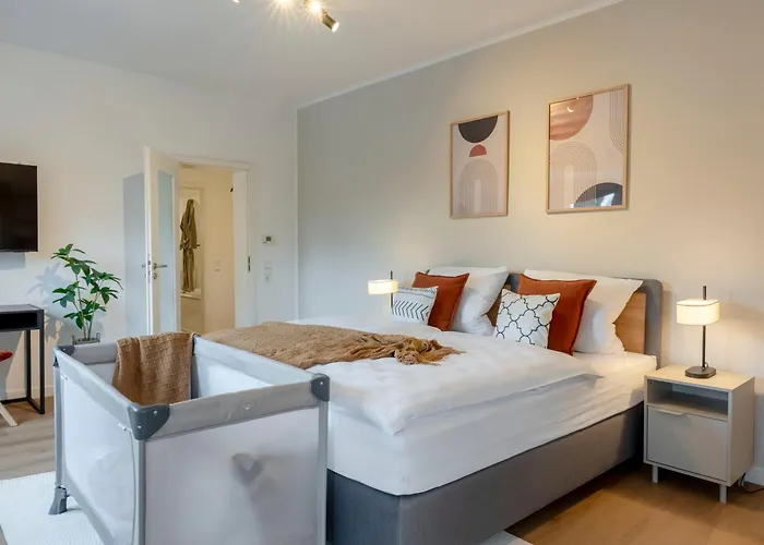 Design-apartment - 2 Schlafzimmer, 4 Betten, Arbeitsplatz - By Lott Living Duisburg